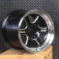 D1S 15inch 5h114.3 สีดำขอบเงา สำหรับรถกระบะ คู่หลังซิ่ง ราคาเพียงวงละ 3500 บาท