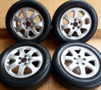 4800/4วง ล้อ16นิ้ว แท้ 7ก้าน 5รู114 กว้าง6.5 ET 55 ยางมิชลิน 215 60 16 ปี 13 ใช้งานได้ปกติ ใส่ Toyot