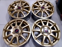 4300/4วง ล้อ14นิ้ว ลาย10ก้าน สีทอง 4รู100 กว้าง 5นิ้ว ET45 ไม่มีซ่อมแตกร้าว ตจว ส่งฟรี -กดเข้า www.p