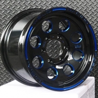 WELD DEVIL 16inch 6h139.7 ล้อคุณภาพจาก KC สีดำขอบน้ำเงินวงละ 5000 บาท